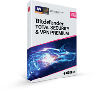 BITDEFENDER TOTAL SECURITY & VPN PREMIUM - 3devices/12mths